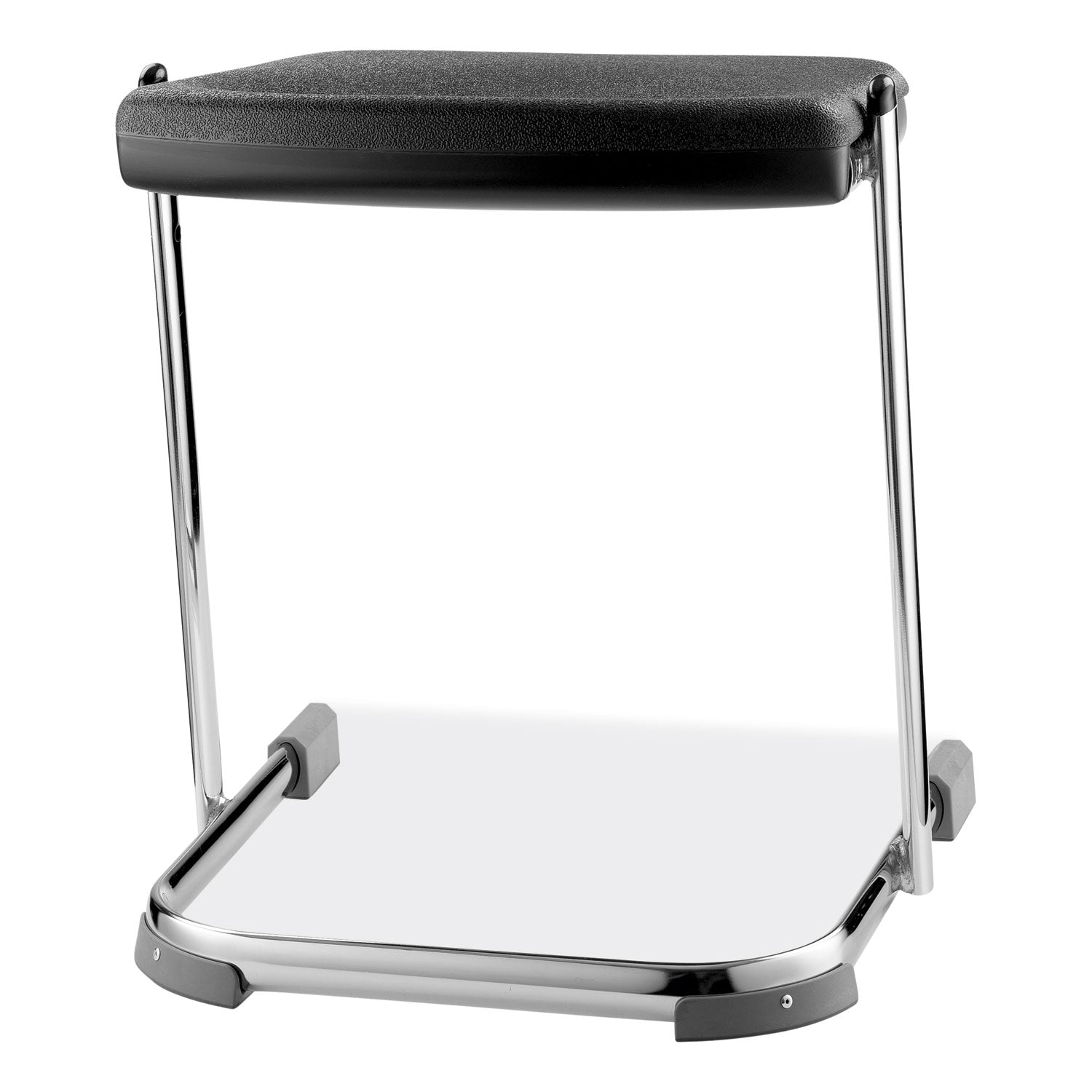 6600 Series Elephant Z-Stool, Backless, Supports Up to 500lb, 18" Seat Height, Black Seat, Chrome Frame,Ships in 1-3 Bus Days