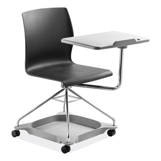 CoGo Mobile Tablet Chair, Supports Up to 440 lb, 18.75" Seat Height, Black Seat/Back, Chrome Frame,Ships in 1-3 Business Days