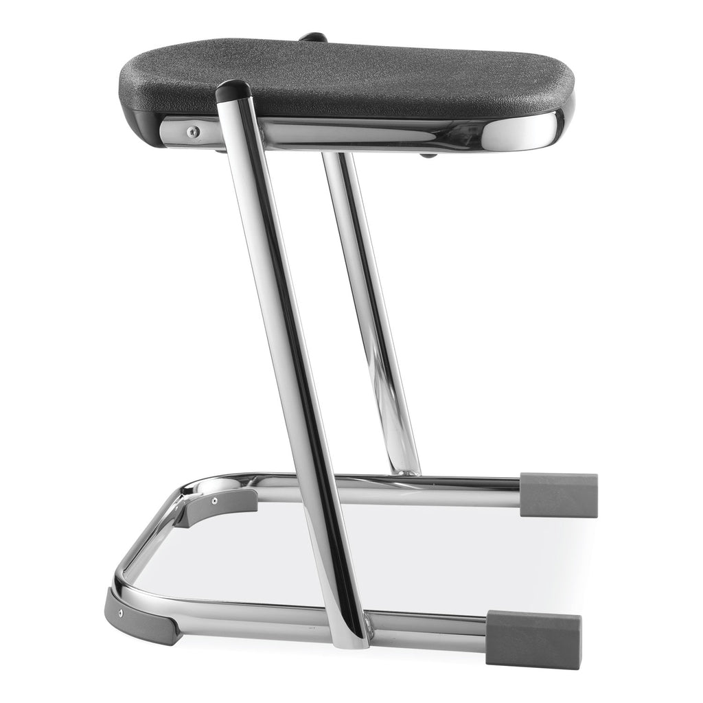 6600 Series Elephant Z-Stool, Backless, Supports Up to 500lb, 18" Seat Height, Black Seat, Chrome Frame,Ships in 1-3 Bus Days