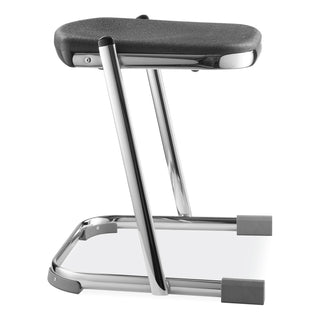 6600 Series Elephant Z-Stool, Backless, Supports Up to 500lb, 18" Seat Height, Black Seat, Chrome Frame,Ships in 1-3 Bus Days