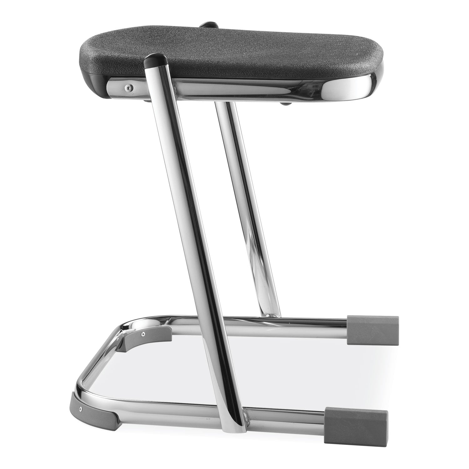 6600 Series Elephant Z-Stool, Backless, Supports Up to 500lb, 18" Seat Height, Black Seat, Chrome Frame,Ships in 1-3 Bus Days