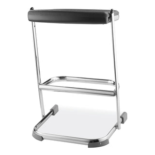 6600 Series Elephant Z-Stool, Backless, Supports Up to 500lb, 24" Seat Height, Black Seat, Chrome Frame,Ships in 1-3 Bus Days