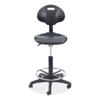 6700 Series Polyurethane Adj Height Task Chair, Supports 300 lb, 22"-32" Seat Ht, Black Seat/Back/Base, Ships in 1-3 Bus Days