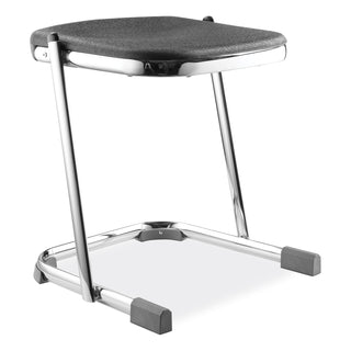6600 Series Elephant Z-Stool, Backless, Supports Up to 500lb, 18" Seat Height, Black Seat, Chrome Frame,Ships in 1-3 Bus Days