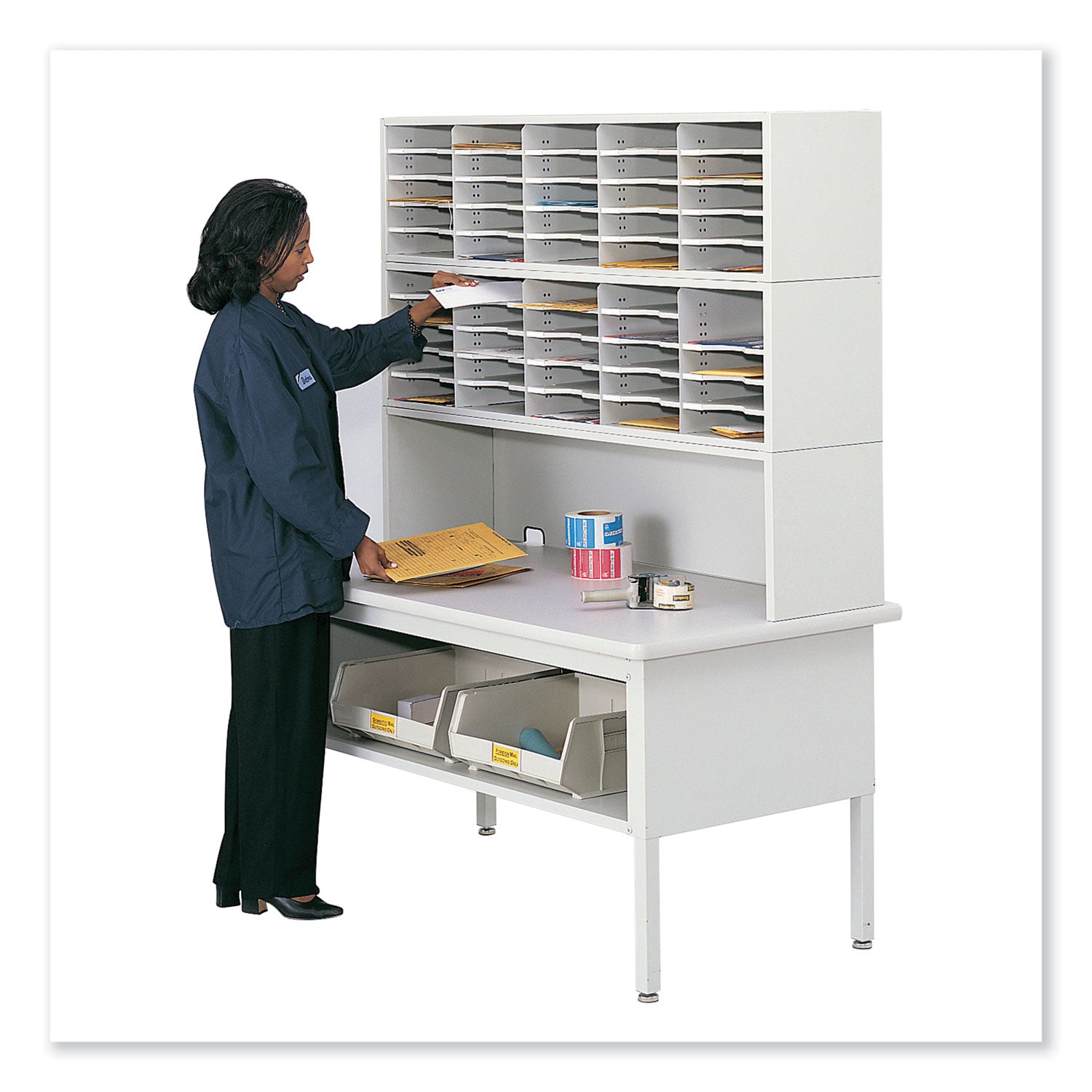 E-Z Sort Sorting Table Base, 60w x 30d x 28 to 36h, Black, Ships in 1-3 Business Days