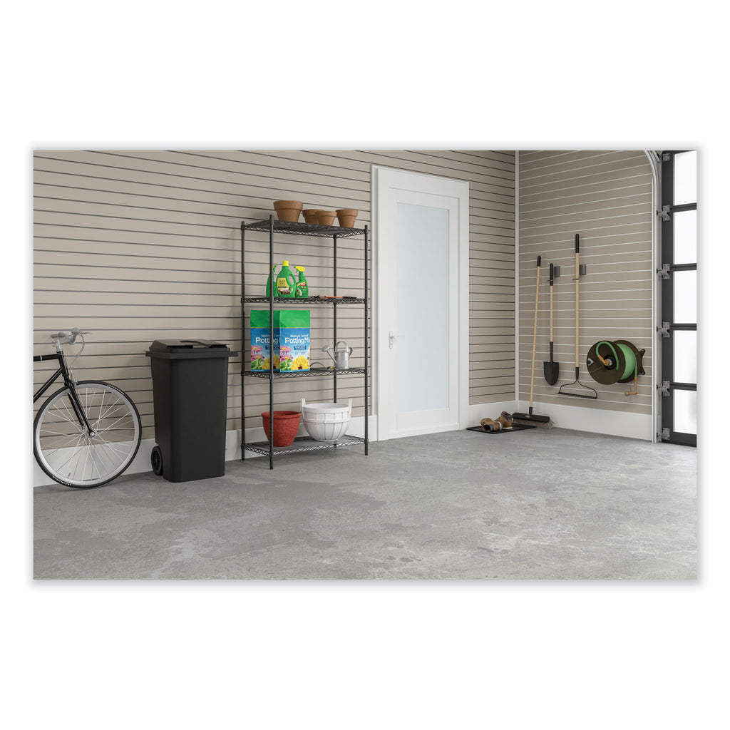 Industrial Wire Shelving, Four-Shelf, 48w x 18d x 72h, Metallic Gray, Ships in 1-3 Business Days