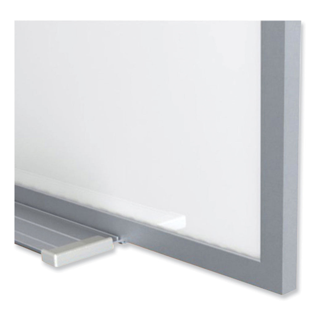 Proma Magnetic Porcelain Projection Whiteboard w/Satin Aluminum Frame, 48.5 x 36.5, White Surface,Ships in 7-10 Business Days