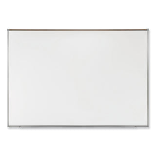Proma Magnetic Porcelain Projection Whiteboard w/Satin Aluminum Frame, 72.5 x 48.5, White Surface,Ships in 7-10 Business Days