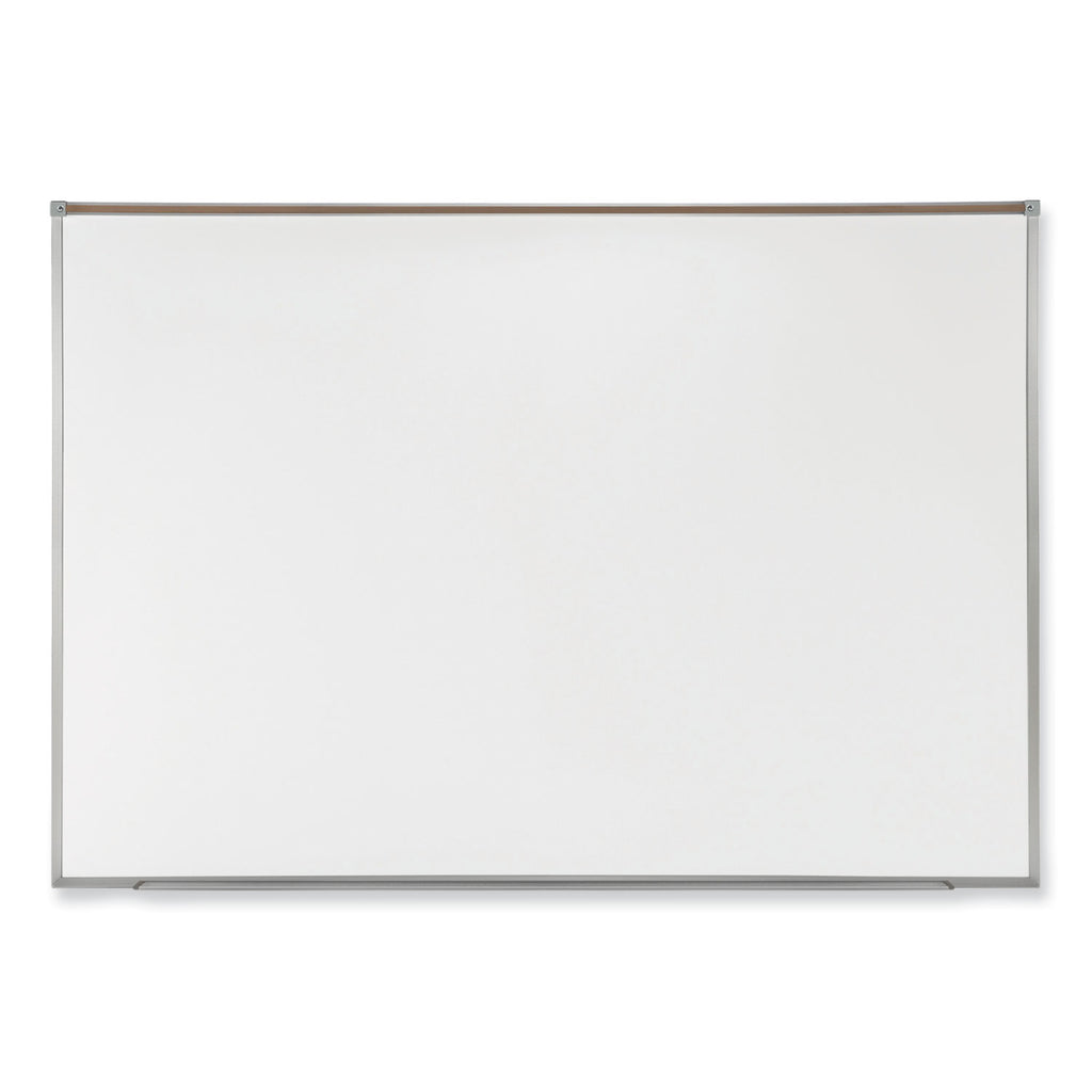 Proma Magnetic Porcelain Projection Whiteboard w/Satin Aluminum Frame, 96.5 x 48.5, White Surface,Ships in 7-10 Business Days