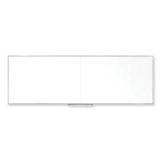 Non-Magnetic Whiteboard with Aluminum Frame, 144.63 x 48.47, White Surface, Satin Aluminum Frame, Ships in 7-10 Business Days
