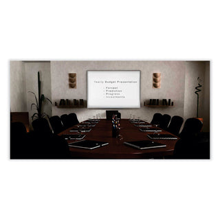 Proma Magnetic Porcelain Projection Whiteboard w/Satin Aluminum Frame, 96.5 x 48.5, White Surface,Ships in 7-10 Business Days