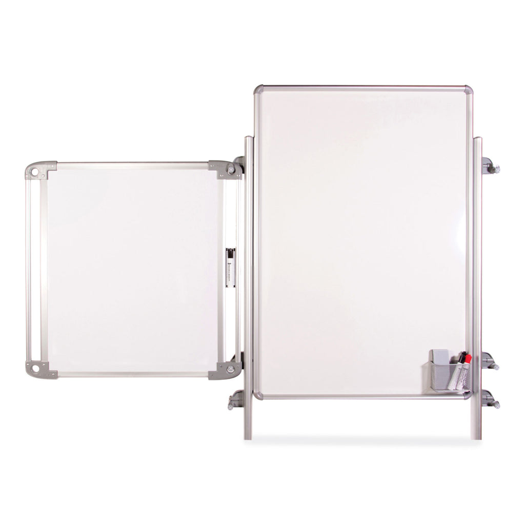 Nexus Easel Whiteboard, 32 x 76.13, White Surface, Satin Aluminum Frame, Ships in 7-10 Business Days