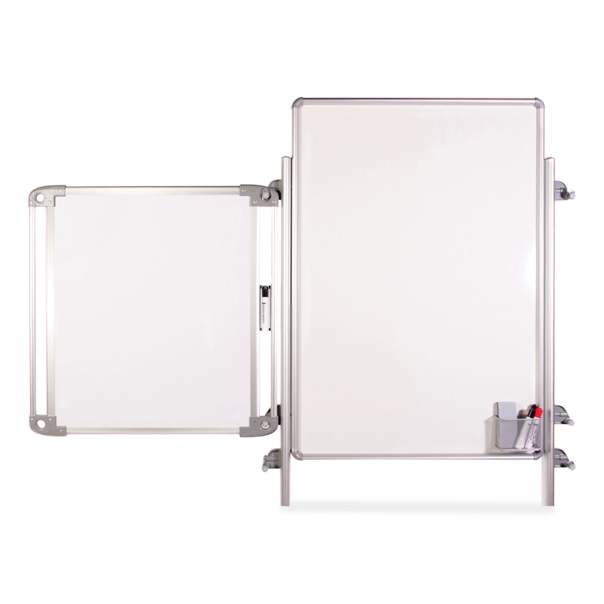 Nexus Easel Whiteboard, 32 x 76.13, White Surface, Satin Aluminum Frame, Ships in 7-10 Business Days