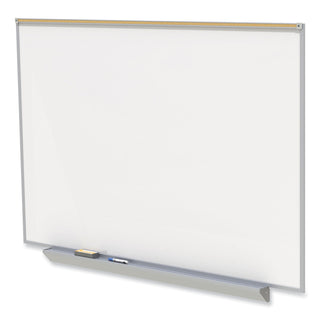 Proma Magnetic Porcelain Projection Whiteboard w/Satin Aluminum Frame, 96.5 x 48.5, White Surface,Ships in 7-10 Business Days