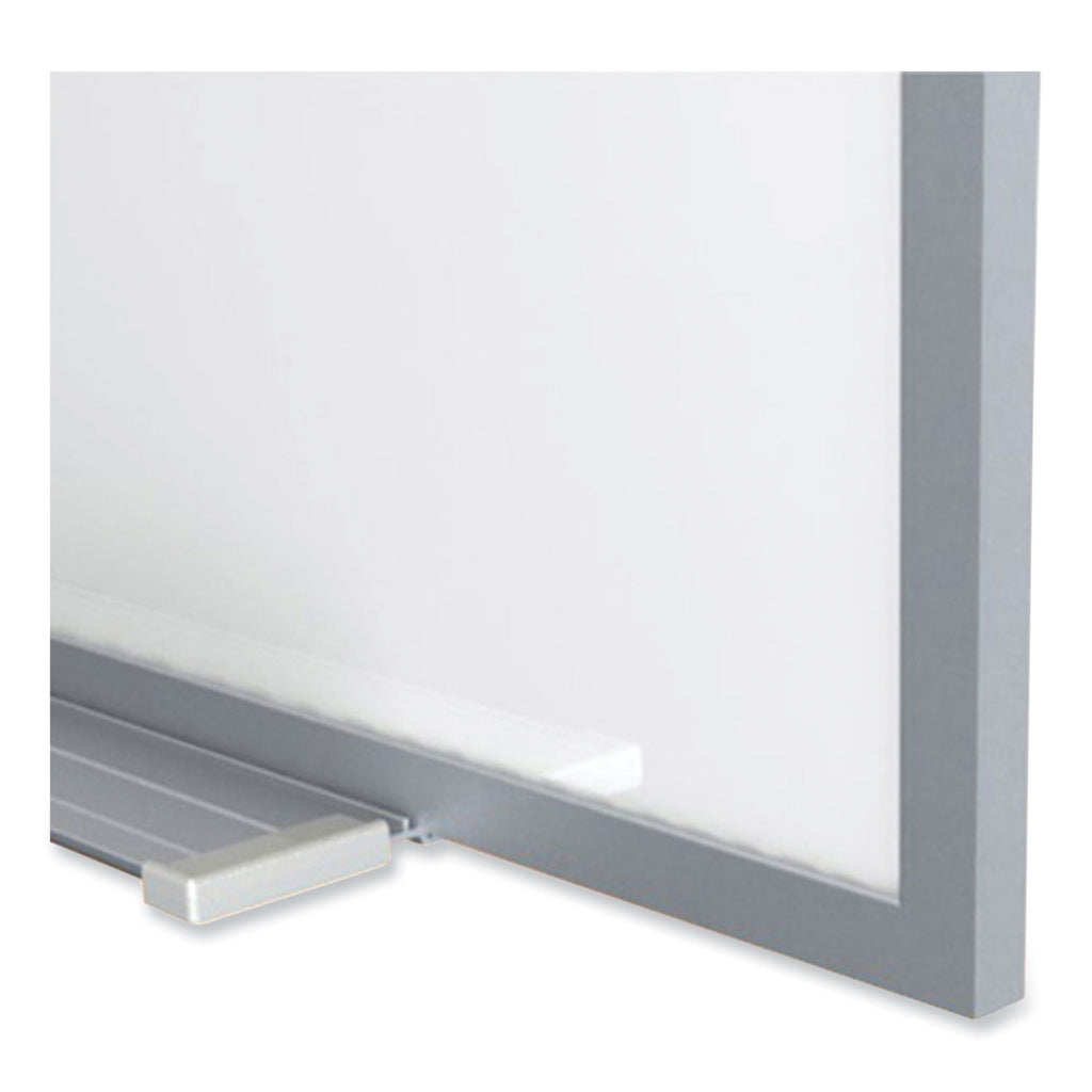 Proma Magnetic Porcelain Projection Whiteboard w/Satin Aluminum Frame, 72.5 x 48.5, White Surface,Ships in 7-10 Business Days