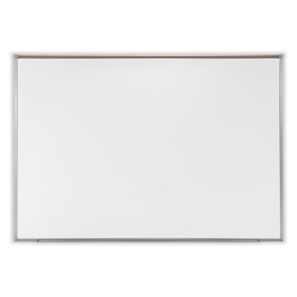 Proma Magnetic Porcelain Projection Whiteboard w/Satin Aluminum Frame, 48.5 x 36.5, White Surface,Ships in 7-10 Business Days
