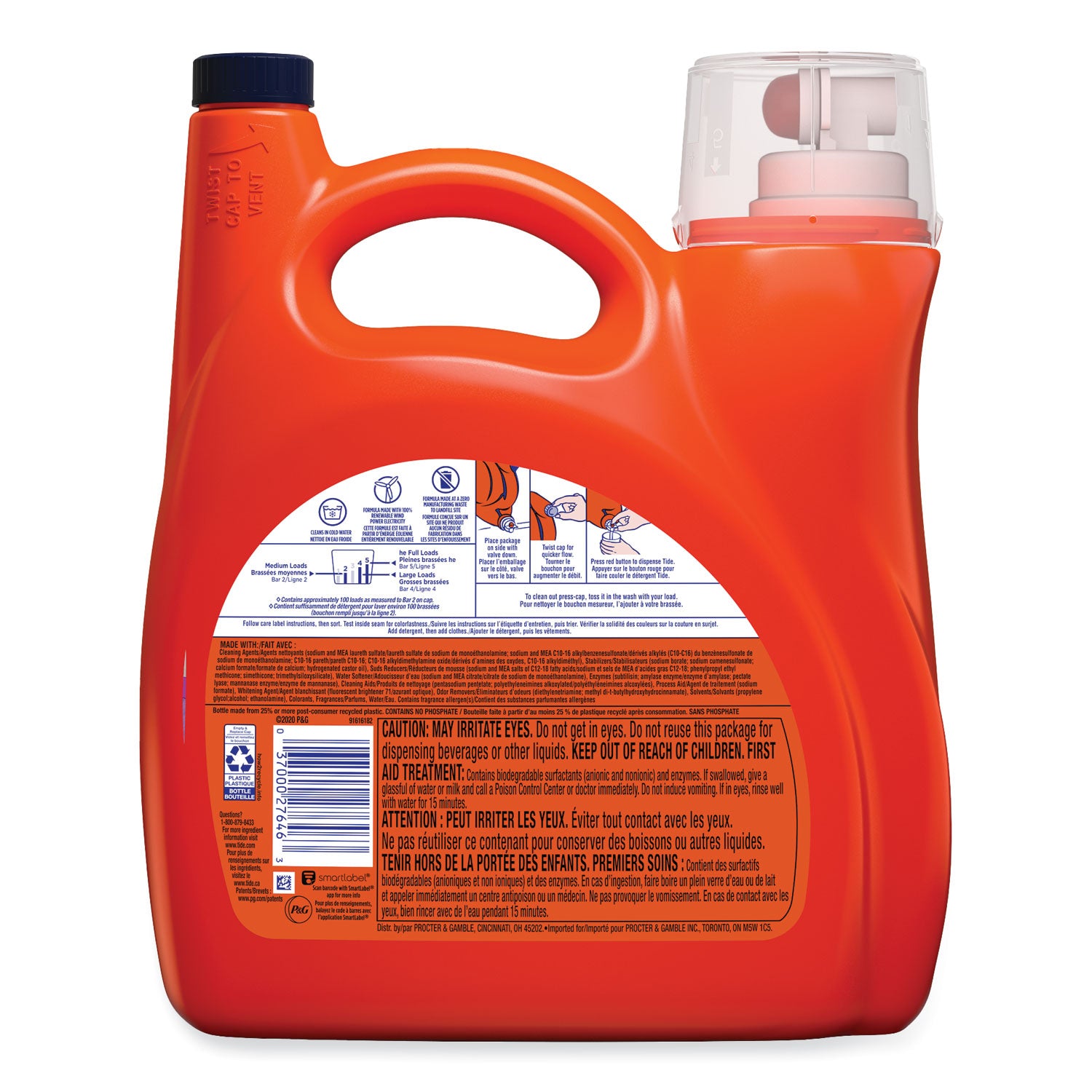 hygienic-clean-heavy-10x-duty-liquid-laundry-detergent-spring-meadow-154-oz-bottle-4-carton_pgc27646 - 3