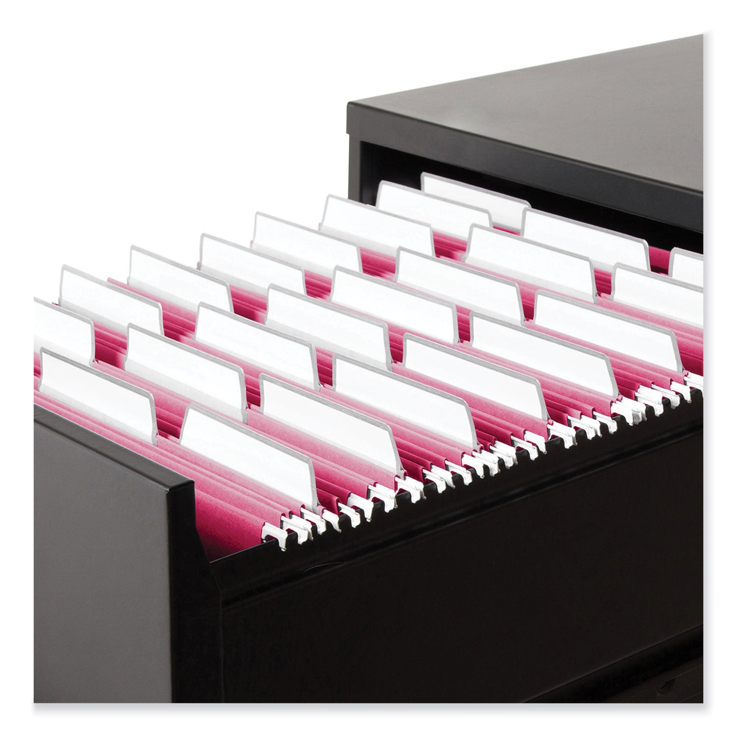 Colored Hanging File Folders with ProTab Kit, Letter Size, 1/3-Cut, Red