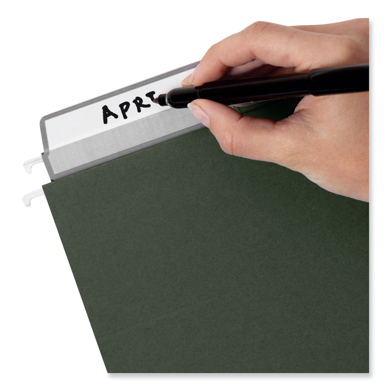 100%-recycled-hanging-file-folders-with-protab-kit-letter-size-1-3-cut-standard-green_smd64195 - 6