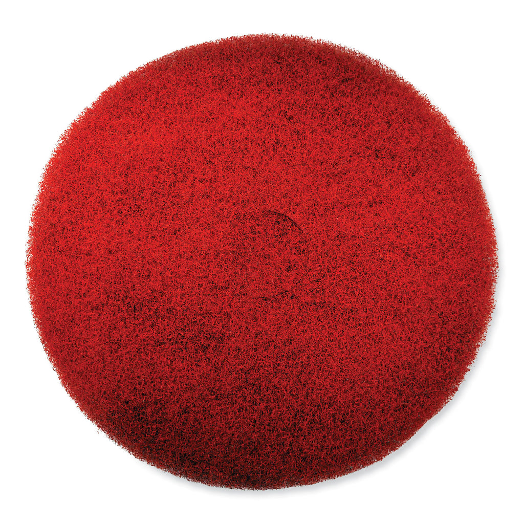 ez-care-heavy-duty-scrub-pad-17-diameter-red-gray-5-carton_sjn311183 - 1