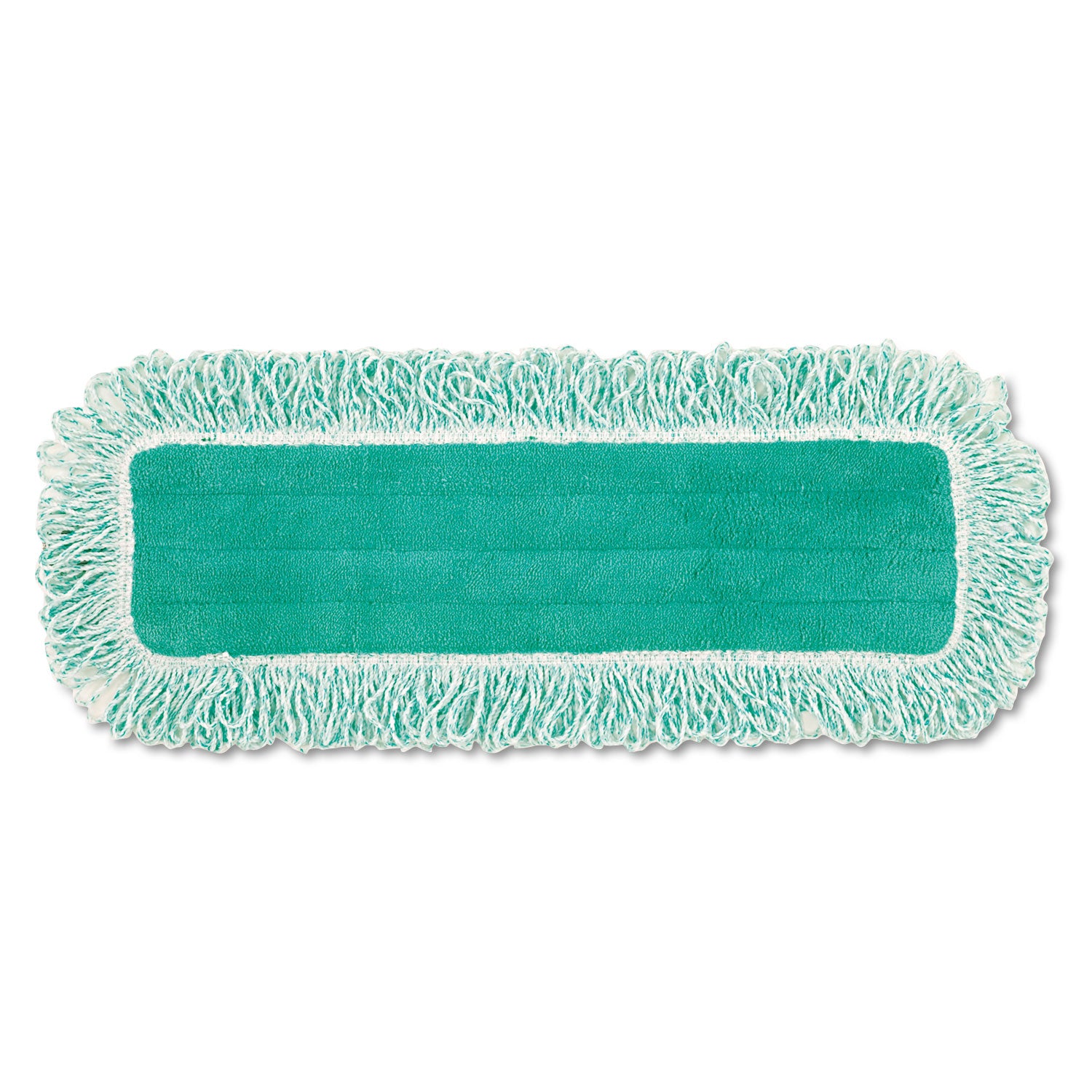 Dust Pad with Fringe, Microfiber, 18" Long, Green, 6/Carton - 