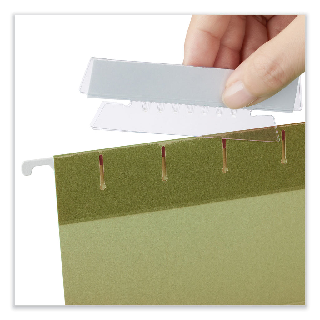 hanging-file-folder-plastic-index-tabs-1-3-cut-clear-37-wide-50-pack_unv43314 - 2