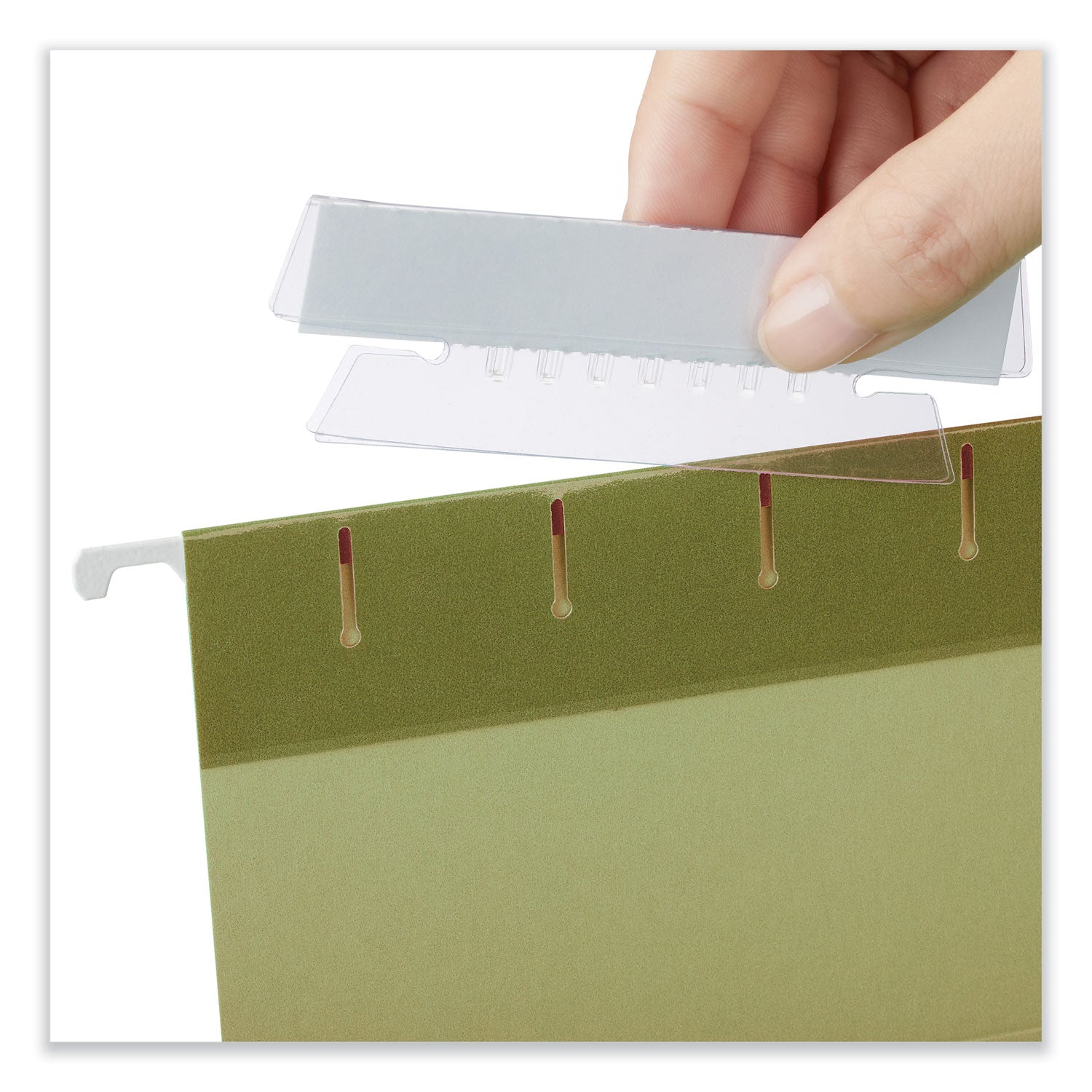hanging-file-folder-plastic-index-tabs-1-3-cut-clear-37-wide-50-pack_unv43314 - 2