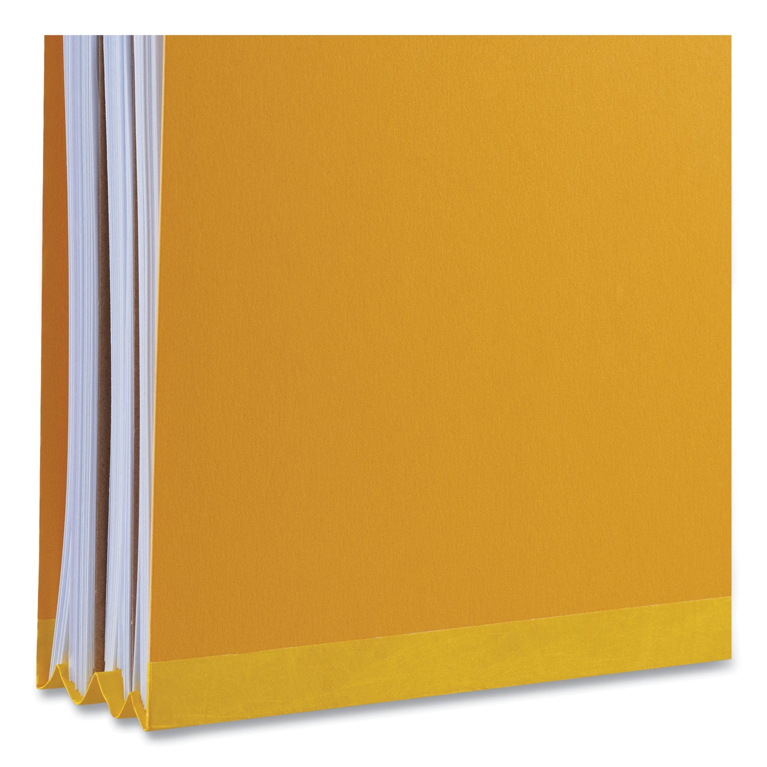 Bright Colored Pressboard Classification Folders, 2" Expansion, 2 Dividers, 6 Fasteners, Letter Size, Yellow Exterior, 10/Box - 