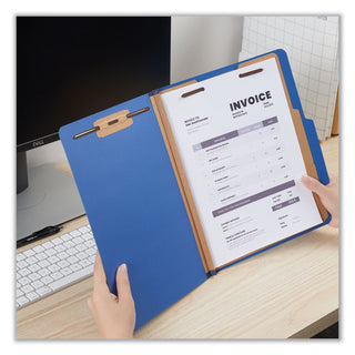six-section-pressboard-classification-folders-25-expansion-2-dividers-6-fasteners-letter-size-blue-10-box_unv10410 - 4