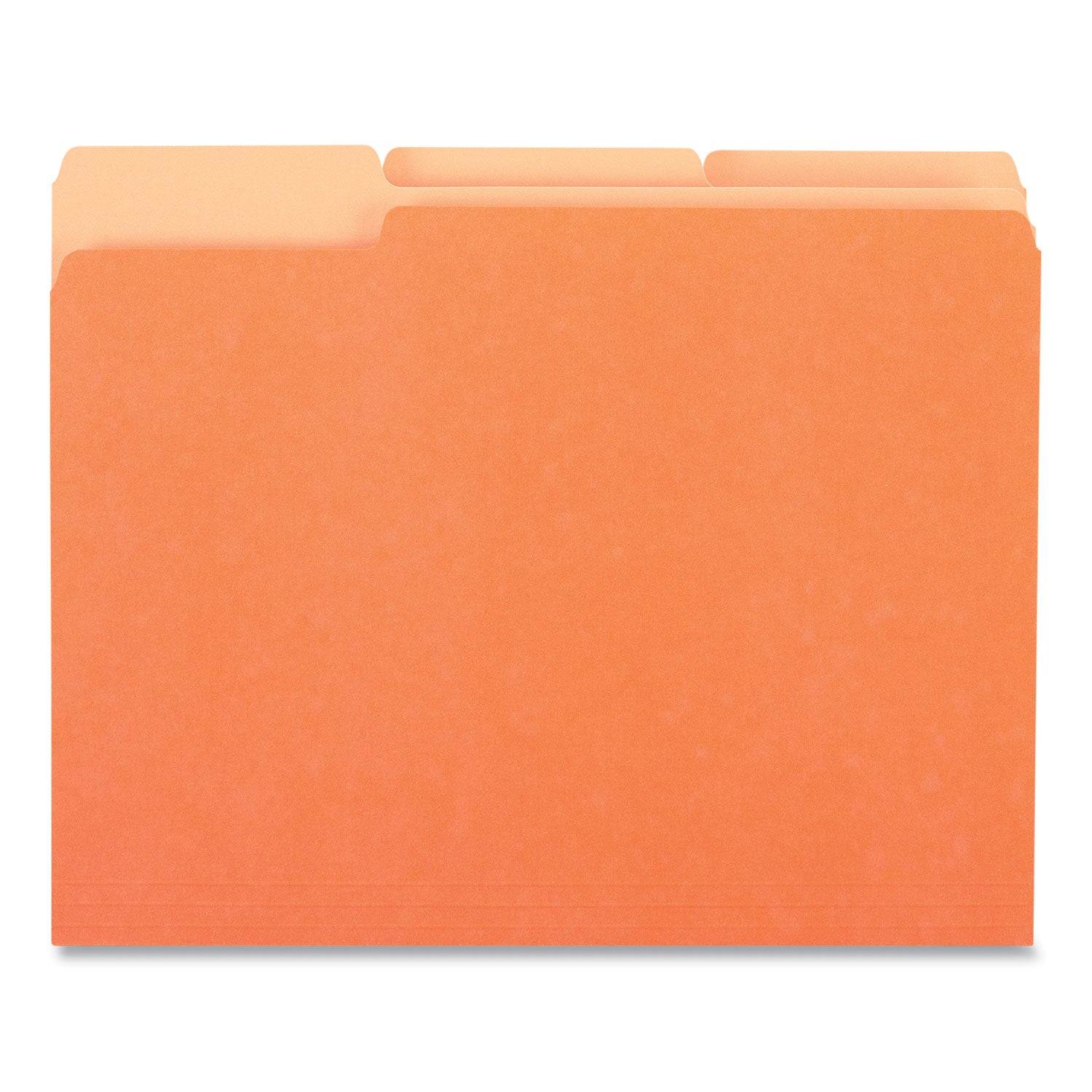 Deluxe Colored Top Tab File Folders, 1/3-Cut Tabs: Assorted, Letter Size, Orange/Light Orange, 100/Box - 