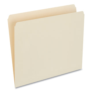 Top Tab File Folders, Straight Tabs, Letter Size, 0.75" Expansion, Manila, 100/Box