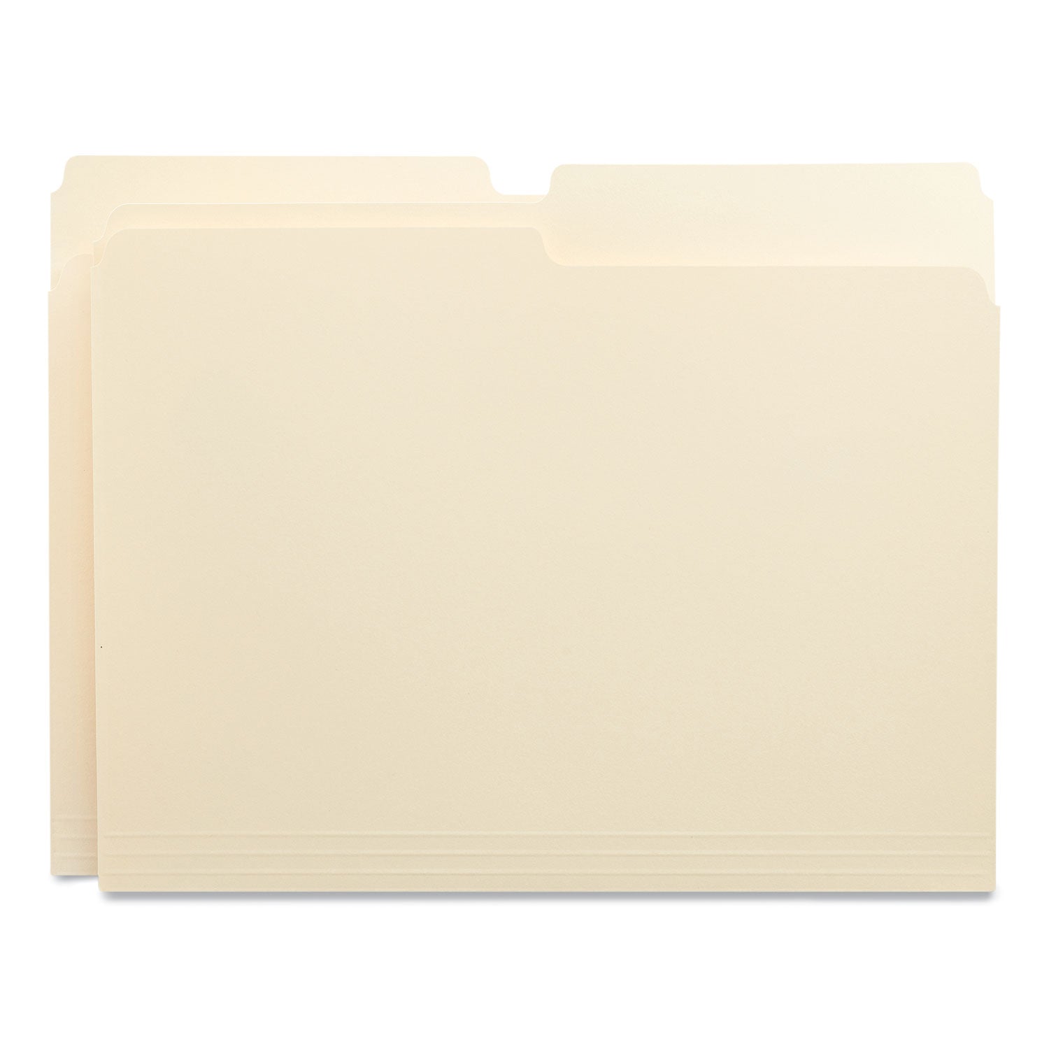 Top Tab File Folders, 1/2-Cut Tabs: Assorted, Letter Size, 0.75" Expansion, Manila, 100/Box - 