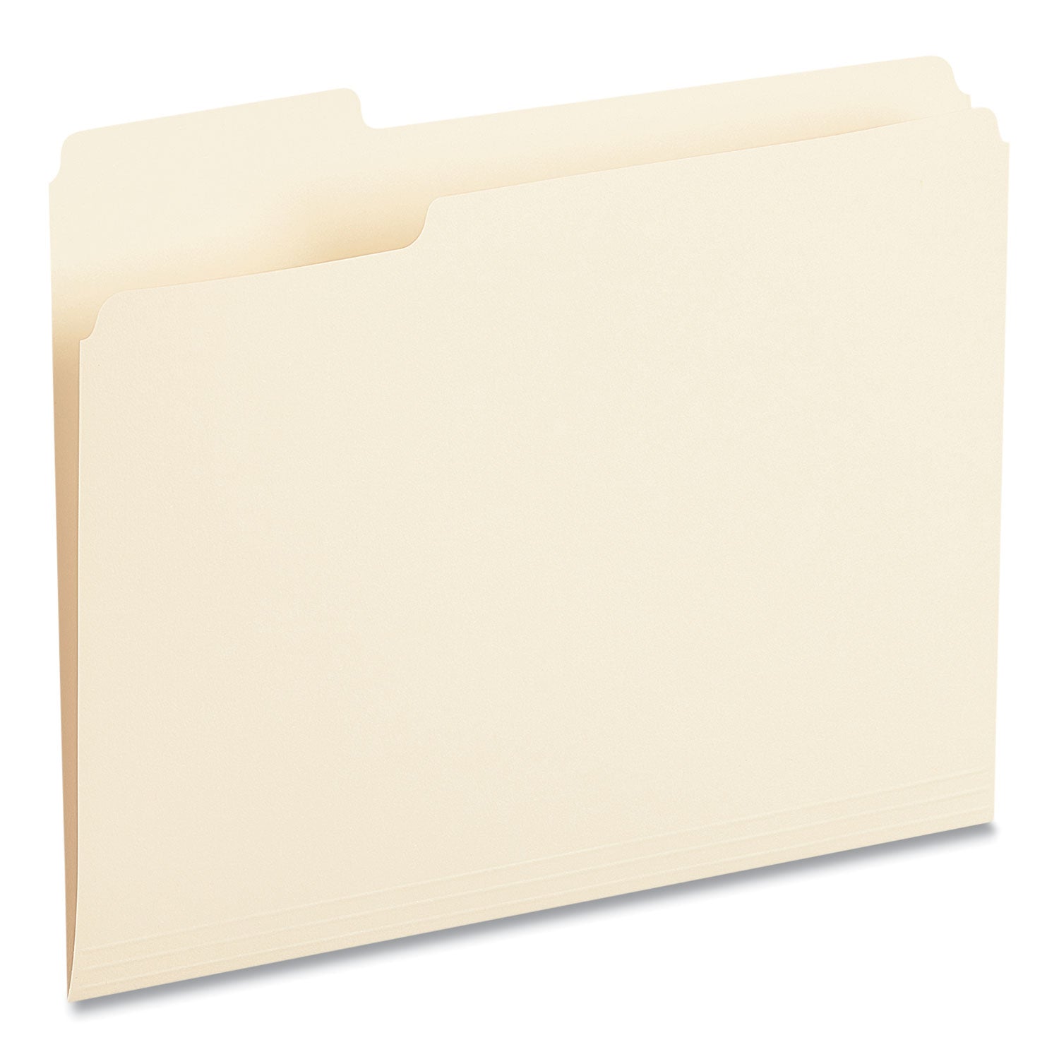 Top Tab File Folders, 1/3-Cut Tabs: Left Position, Letter Size, 0.75" Expansion, Manila, 100/Box - 