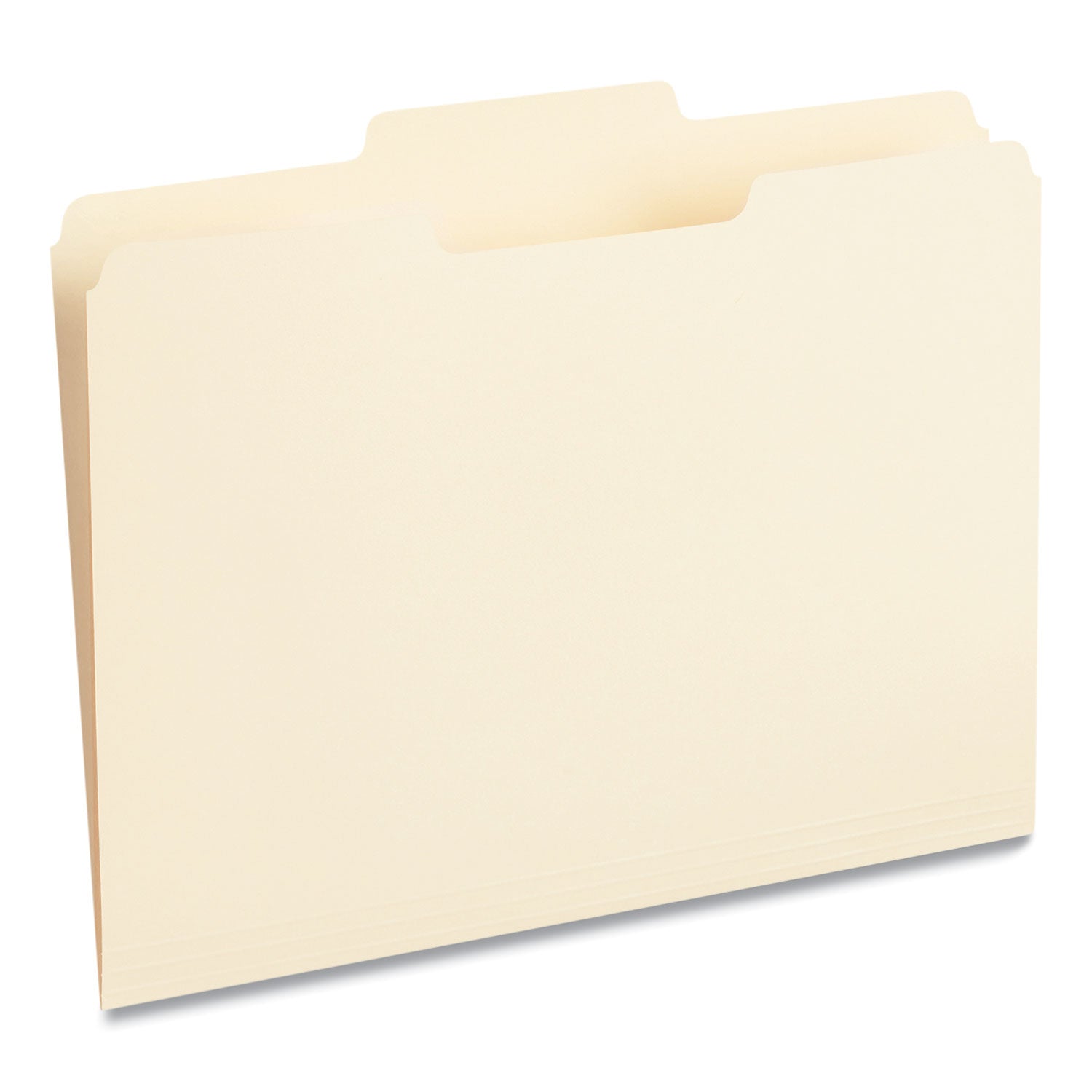 Top Tab File Folders, 1/3-Cut Tabs: Center Position, Letter Size, 0.75" Expansion, Manila, 100/Box - 