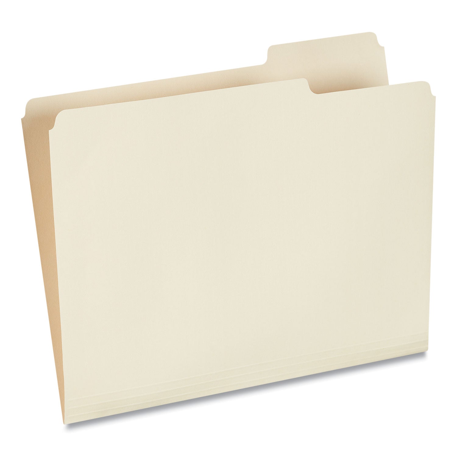 Top Tab File Folders, 1/3-Cut Tabs: Right Position, Letter Size, 0.75" Expansion, Manila, 100/Box - 