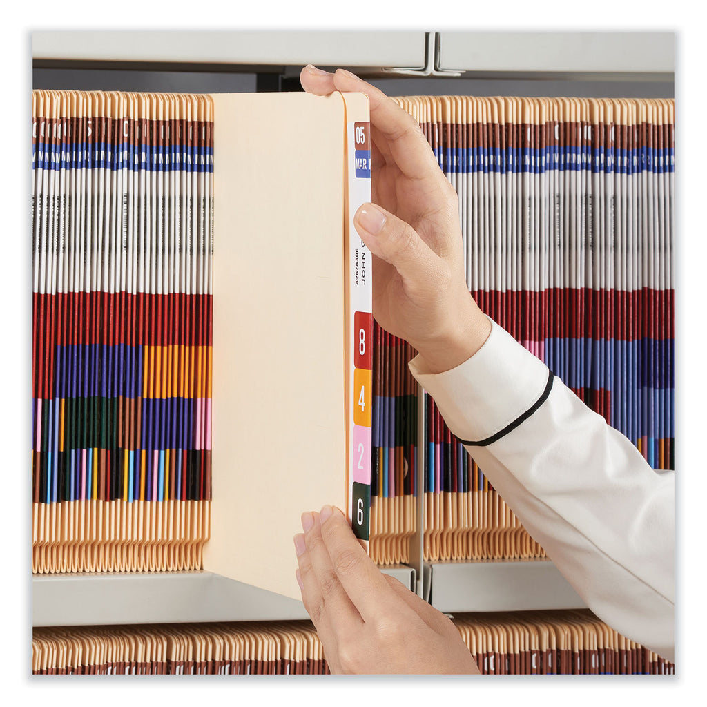 Reinforced End Tab Fastener Folders, 0.75" Expansion, 2 Fasteners, Letter Size, Manila Exterior, 50/Box - 