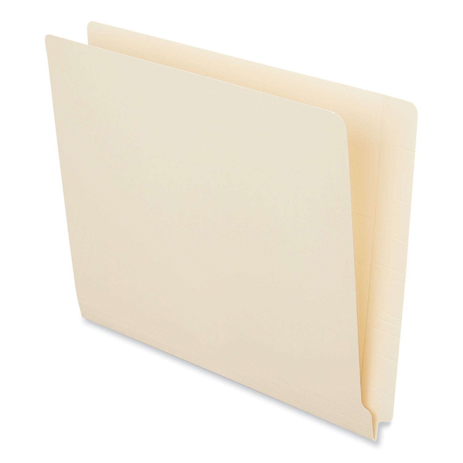Reinforced End Tab Fastener Folders, 0.75" Expansion, 2 Fasteners, Letter Size, Manila Exterior, 50/Box - 
