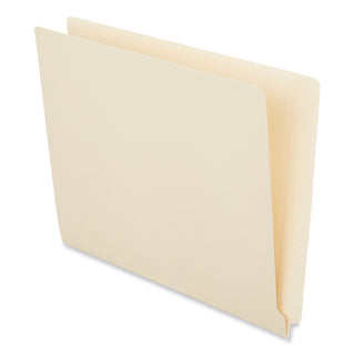 Reinforced End Tab Fastener Folders, 0.75" Expansion, 2 Fasteners, Letter Size, Manila Exterior, 50/Box - 
