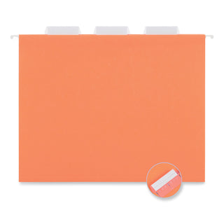 Deluxe Bright Color Hanging File Folders, Letter Size, 1/5-Cut Tabs, Assorted Colors, 25/Box - 