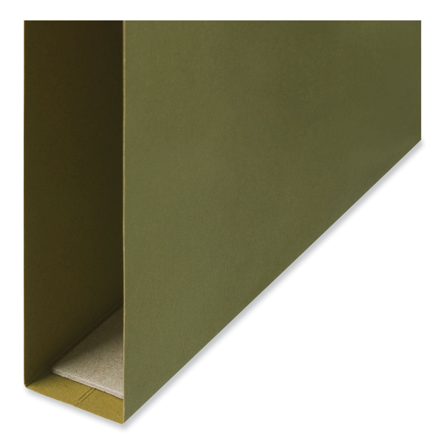 Box Bottom Hanging File Folders, 1" Capacity, Letter Size, 1/5-Cut Tabs, Standard Green, 25/Box - 