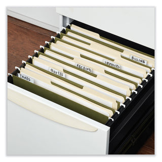 Box Bottom Hanging File Folders, 1" Capacity, Legal Size, 1/5-Cut Tabs, Standard Green, 25/Box