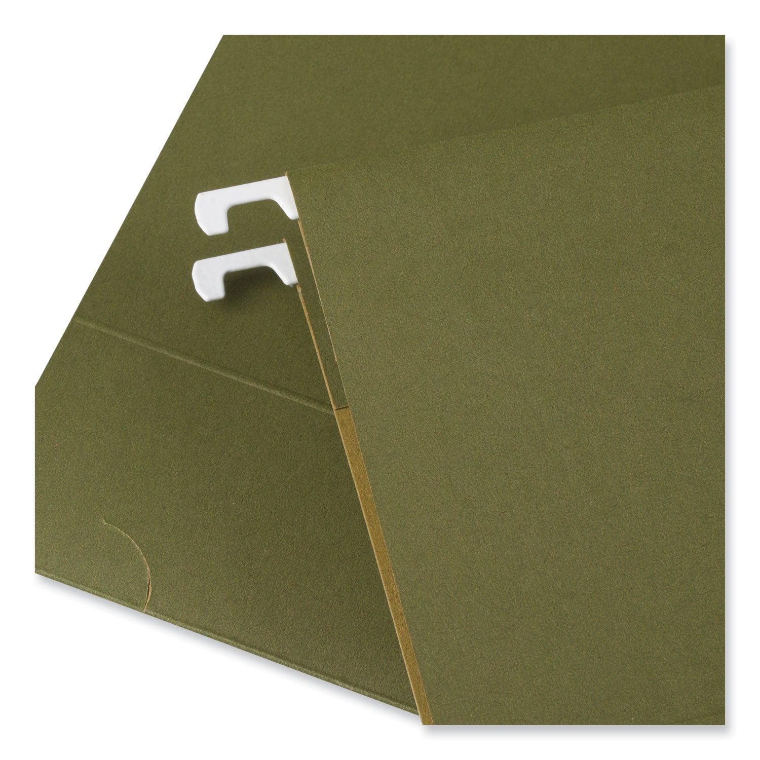 Box Bottom Hanging File Folders, 1" Capacity, Legal Size, 1/5-Cut Tabs, Standard Green, 25/Box - 