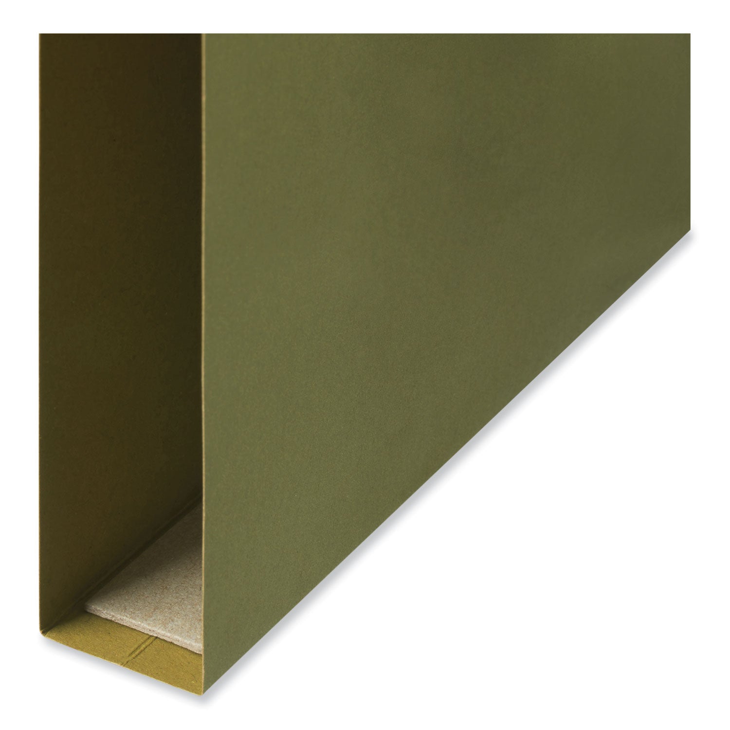 Box Bottom Hanging File Folders, 1" Capacity, Legal Size, 1/5-Cut Tabs, Standard Green, 25/Box - 