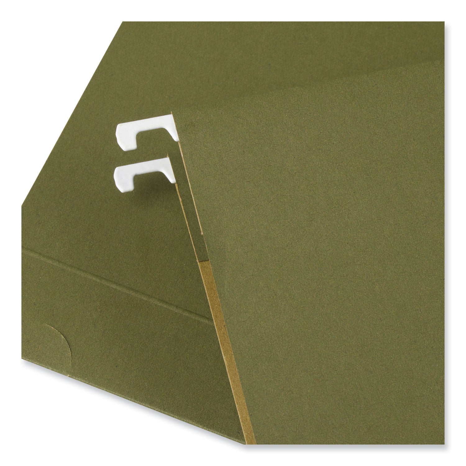 Box Bottom Hanging File Folders, 2" Capacity, Legal Size, 1/5-Cut Tabs, Standard Green, 25/Box - 