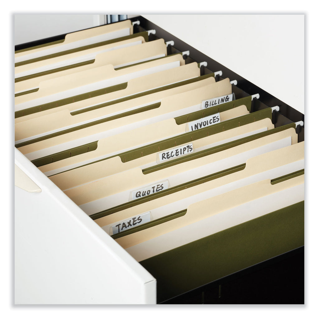 Box Bottom Hanging File Folders, 2" Capacity, Legal Size, 1/5-Cut Tabs, Standard Green, 25/Box - 