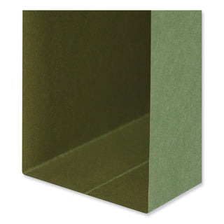 Box Bottom Hanging File Folders, 3" Capacity, Legal Size, 1/5-Cut Tabs, Standard Green, 25/Box - 