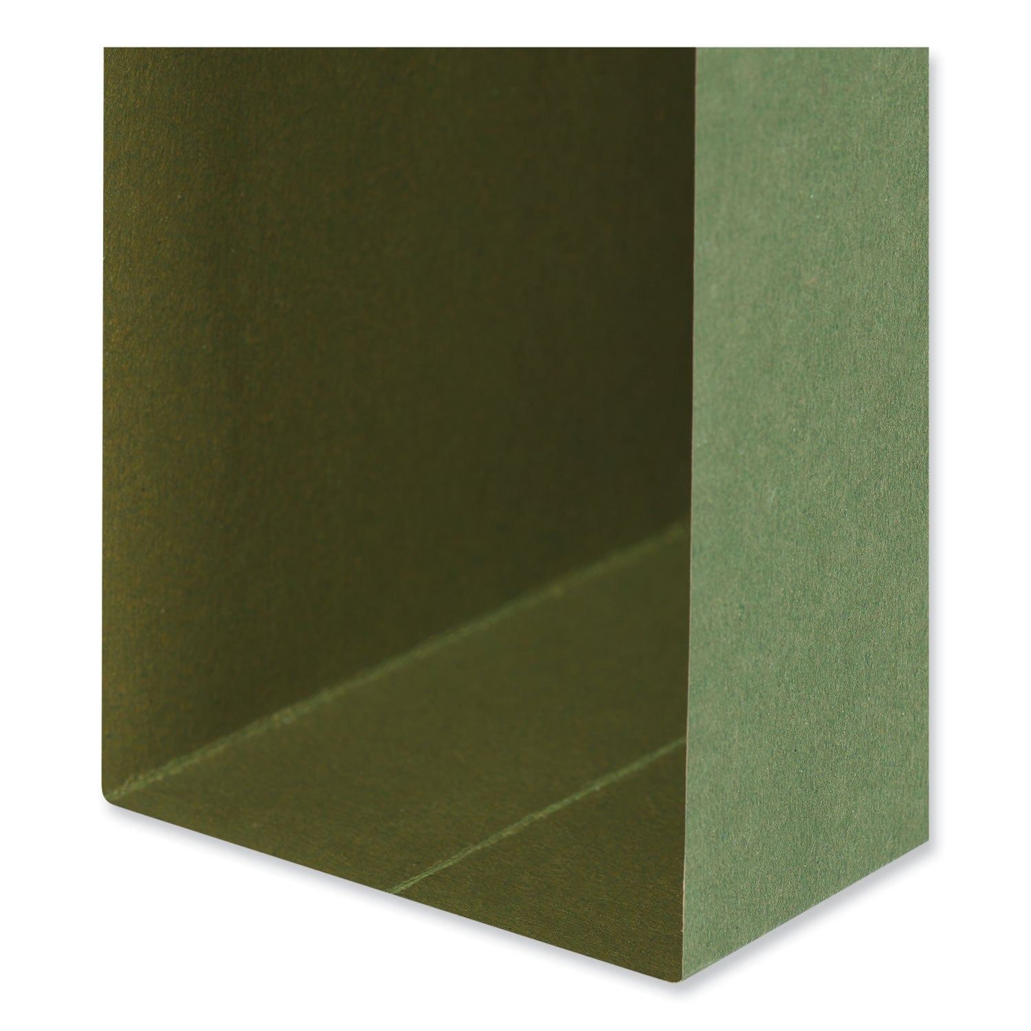 Box Bottom Hanging File Folders, 3" Capacity, Legal Size, 1/5-Cut Tabs, Standard Green, 25/Box - 
