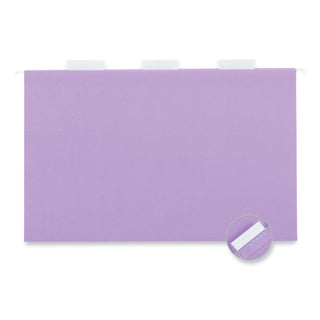 Deluxe Bright Color Hanging File Folders, Legal Size, 1/5-Cut Tabs, Violet, 25/Box - 