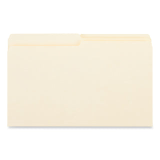 Top Tab File Folders, 1/2-Cut Tabs: Assorted, Legal Size, 0.75" Expansion, Manila, 100/Box