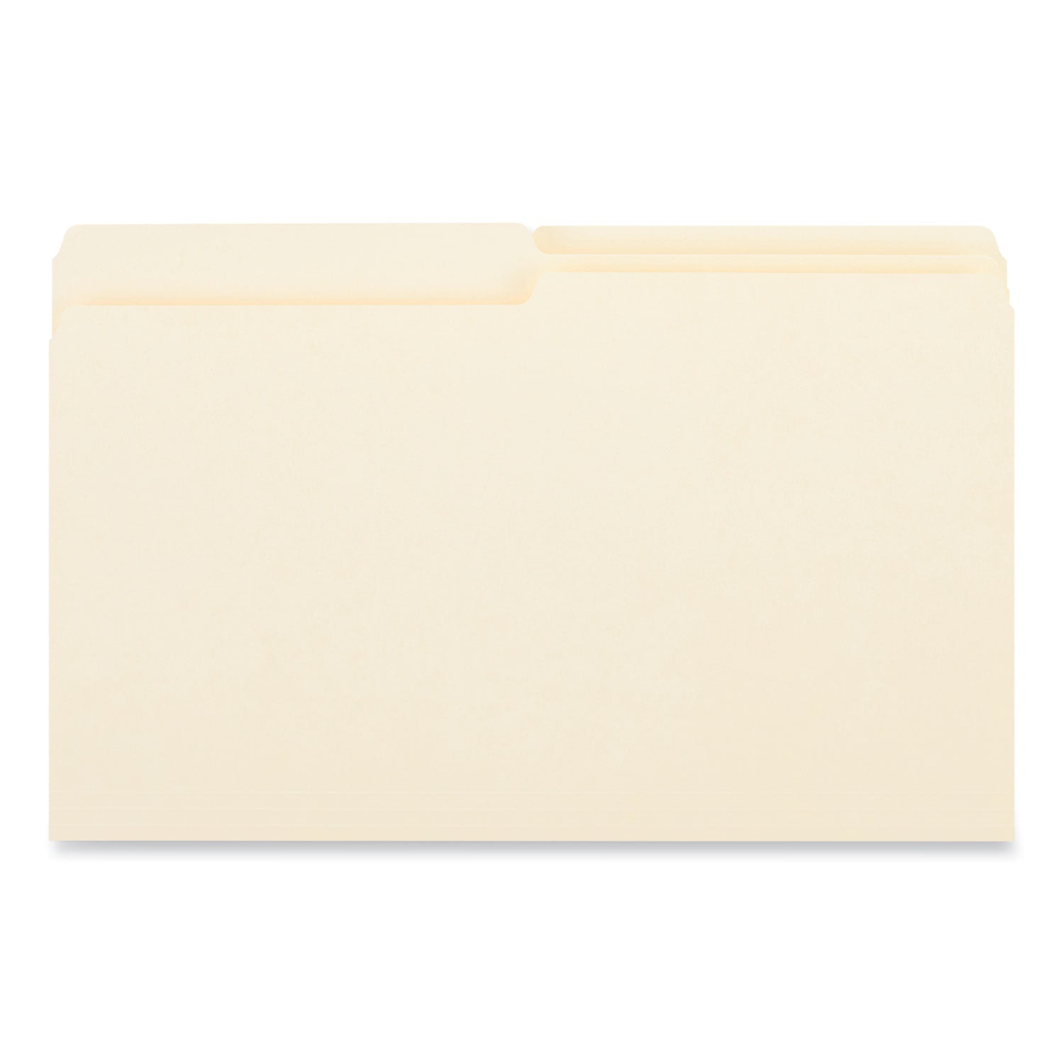 Top Tab File Folders, 1/2-Cut Tabs: Assorted, Legal Size, 0.75" Expansion, Manila, 100/Box